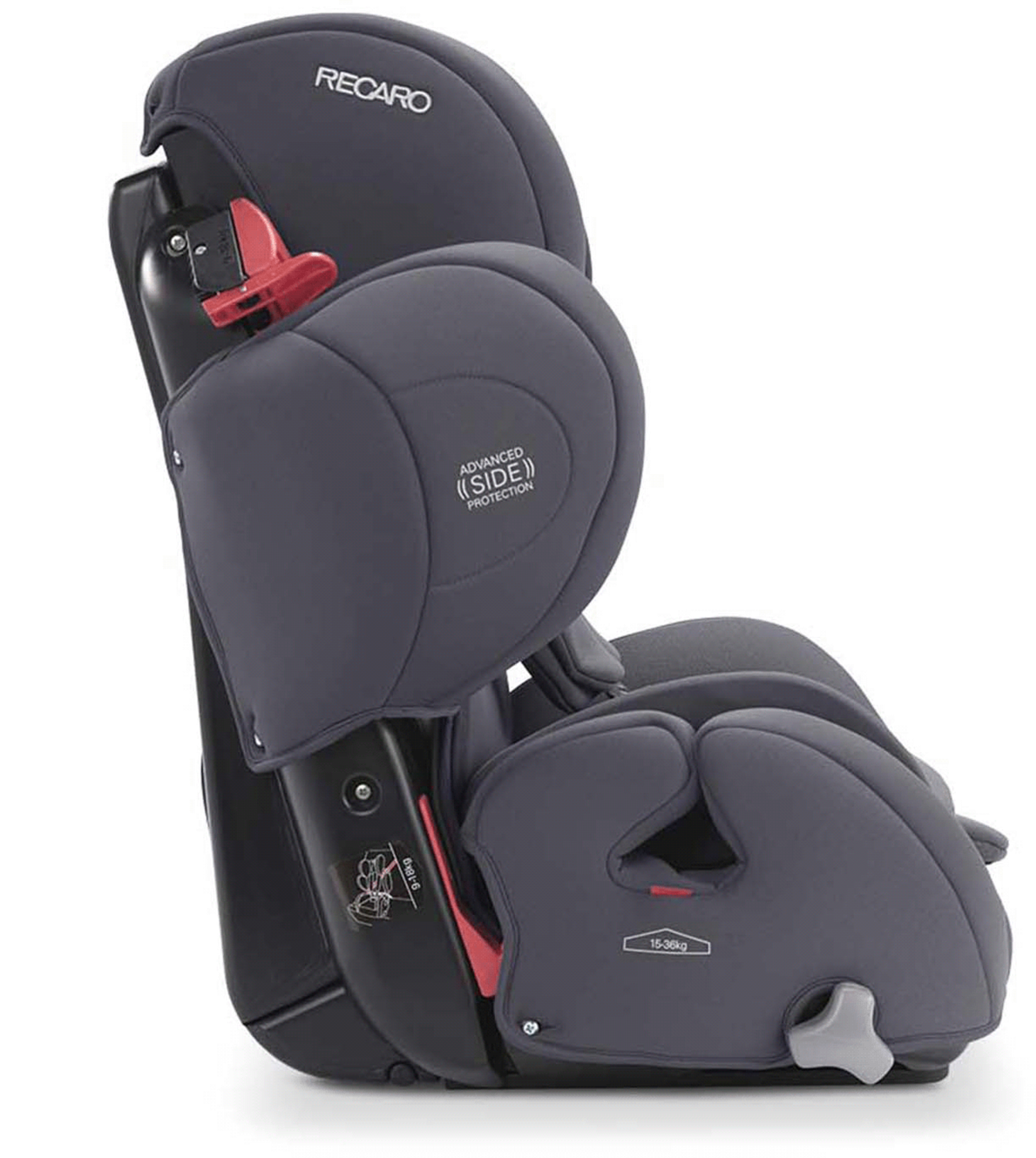Im Winkel anpassbare Rückenlehne des Recaro Young Sport Hero