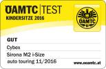 Result at ÖAMTC in the test of 11/2016: Cybex Sirona M2 i-Size