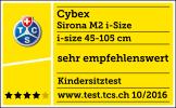 Ergebnis des Herbsttests 11/2016 des TCS: Cybex Sirona M2 i-Size