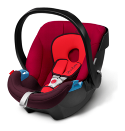 Cybex Aton in Rumba Red - dark red, Isofix possible