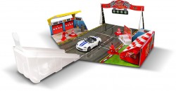 BBurago Open & Play SET 15630048, Racetrack, with 1 Car, 1:43