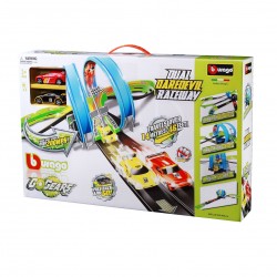 BBurago 15630262 GoGears Dual Daredevil Raceway, with 2 Cars, 1:55