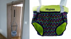 Door bouncer Hopsa pistachio colorful, design 2021, former Storchenmühle Hopsi