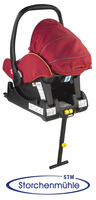 Storchenmühle Twin 0+ on Isofix base