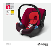 Cybex Aton in Rumba Red with logos
