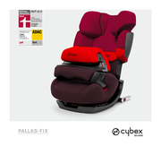 Cybex Pallas-fix in Rumba Red with logos