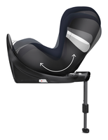 Cybex Sirona M i-Size in reboard configuration and reclined, view from the side