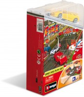 BBurago Open & Play SET 15630048, Racetrack, with 1 Car, 1:43