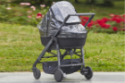 Chicco raincover - universal for stroller and pushchair attachment in use