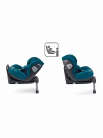 RECARO KIO Prime detailed view with Avan/Kio Base facing backwards and forwards, example