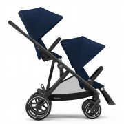 Cybex Gazelle S sibling/twin pushchair with two seatunits colour Navy Blue BLK