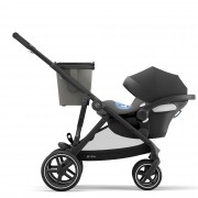 Cybex Gazelle S Mono with infant carrier and shopper colour Soho Grey BLK