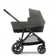 Cybex Gazelle S with carrycot from 0-6 months sideview colour Soho Grey BLK