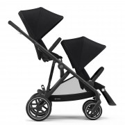 Cybex Gazelle S sibling/twin pushchair with two seatunits colour Deep Black BLK