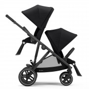 Cybex Gazelle S sibling/twin pushchair with two seatunits in different driving directions colour Deep Black BLK