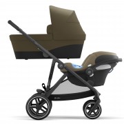 Cybex Gazelle S sibling/twin pushchair with carrycot and infant carrier Aton colour Classic Beige BLK