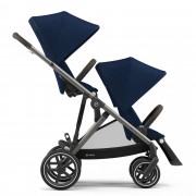 Cybex Gazelle S sibling/twin pushchair with two seatunits colour Navy Blue TPE