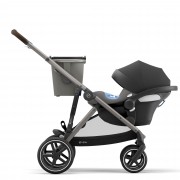 Cybex Gazelle S Mono with infant carrier and shopper colour Soho Grey TPE