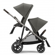 Cybex Gazelle S sibling/twin pushchair with two seatunits in different driving directions colour Soho Grey TPE
