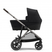 Cybex Gazelle S with carrycot from 0-6 months sideview colour Deep Black TPE