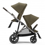 Cybex Gazelle S sibling/twin pushchair with two seatunits in different driving directions colour Classic Beige TPE