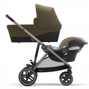 Cybex Gazelle S sibling/twin pushchair with carrycot and infant carrier Aton colour Classic Beige TPE