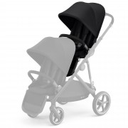Cybex Gazelle S seat unit Deep Black BLK added for usage as sibling/twin pushchair