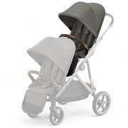 Cybex Gazelle S seat unit Soho Grey TPE added for usage as sibling/twin pushchair