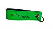 Key Ring Pendant - Genuine Leather - Best Mommy - NEONGREEN